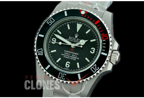 0 0 0 RLSS-LADG-012 GMF 904L Steel Les Artisans De Geneve "Rough Matt Carbon" Submariner No Date114060 SS/SS CF Black SA 3130 - Special Offer !