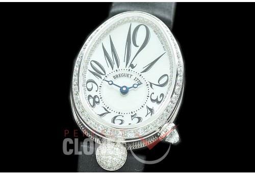 0 0 0 BR-RDN-101D ZF Reine De Naples Ladies SS/LE White Num Asian Custoomized 586/1 Movement 