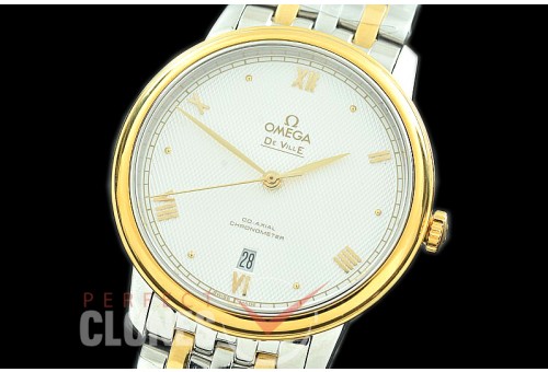 0 OMPRE-081 TWF Deville Prestige 38.5mm SS/YG White Roman Jap Miyota 9015