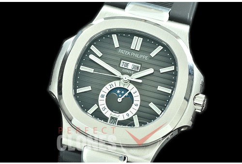 PP-5726-102R GRF V3 Nautilus 5726 Annual Calender SS/RU Grey Miyota 9100 Mod to Calibre 324