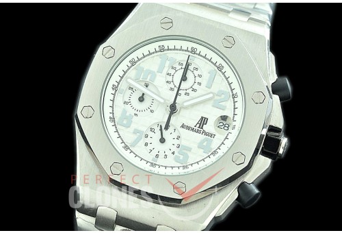 AP26400-901S Royal Oak Offshore Chronograph 26400 SS/SS White Seiko VK6 Quartz