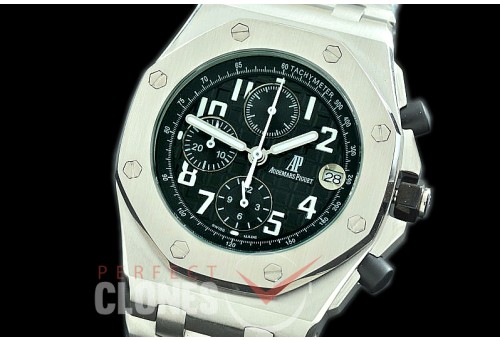 AP26400-902S Royal Oak Offshore Chronograph 26400 SS/SS Black Seiko VK6 Quartz