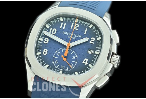 PPAQC-5968-013 Aquanaut Chronograph 5968A SS/RU Blue A-7750 
