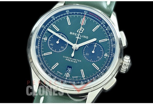 BL-PB01-104 GF Premier B01 Chronograph SS/LE Green A-7750 
