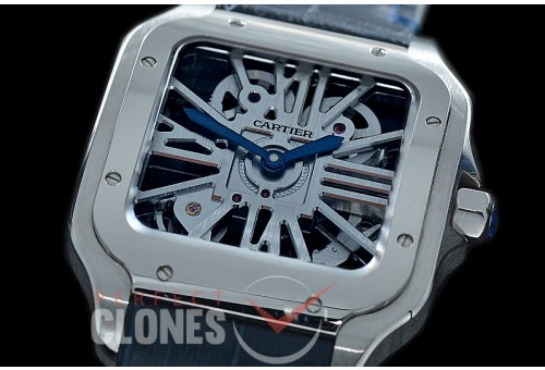 CARS-SK-101 TWF Cartier De Santos Skeleton SS/LE Skeleton Asian Clone MC 9611 H/W