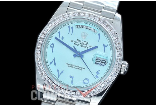 R40DDS00407D 228206 SS/SS Diam Bez Ice Blue Arabic Special Edition A-2836