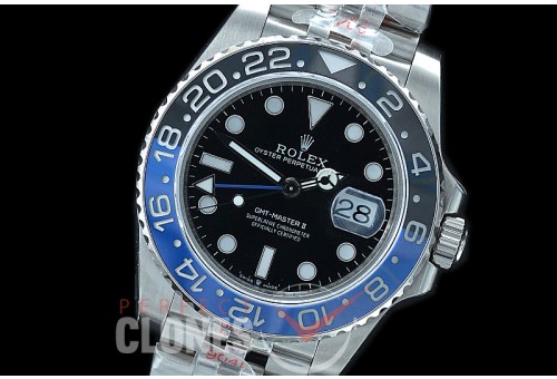 0 0 0 0 0 RLGS00941 GMF V2 904L Steel GMT 126710BLNR Batman SS/SS Black SA 3285 CHS