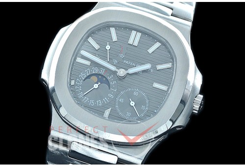 PP-5712-102S PF Nautilus 5712 Date/Moon Phase Power Reserve SS/SS Grey Asian Customized Calibre 320