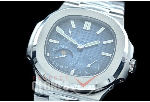 PP-5712-103S PF Nautilus 5712 Date/Moon Phase Power Reserve SS/SS Blue Asian Customized Calibre 320