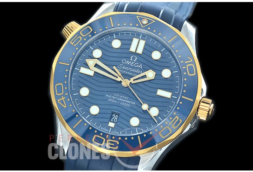 0 0 OM300M-008Y-U XF/VXF 2019 Basel Seamaster Diver 300M SS/YG/RU Blue Asian 2824 Mod 8800 