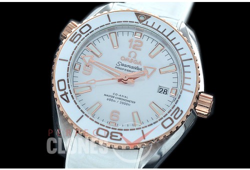 OMCPO395-106 XF/VSF Seamaster Planet Ocean 39.5mm SS/RU White Asian 2824 Mod VS 8800