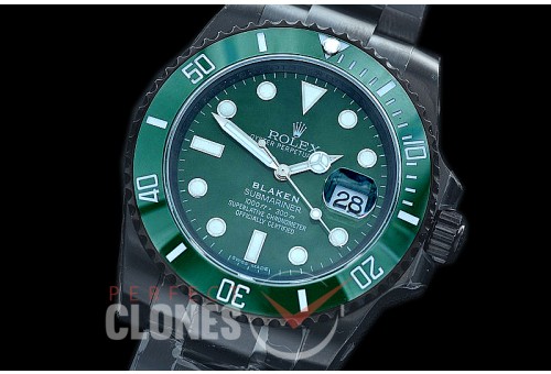 0 0 0 0 0 RLS-SP-042 V9F Blacken Hulk Submariner 116610LV PVD/PVD Green SA 3135