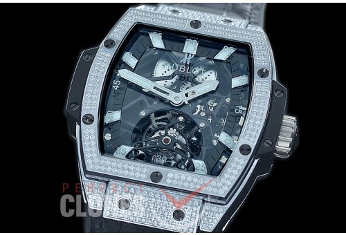 HB-SPT-0001D V9F Spirit of Big Bang Tourbillon SS/LE Black Skeleton SG Tourbillon 