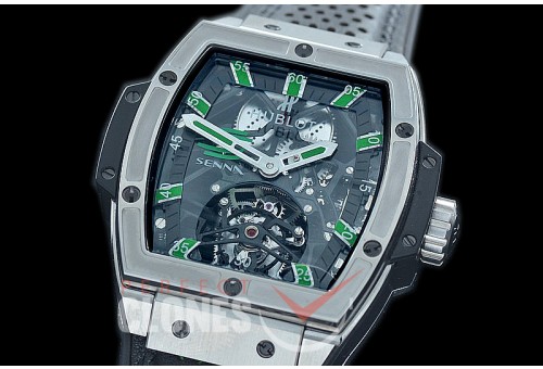HB-SPT-0003 V9F Spirit of Big Bang Tourbillon SS/LE Black/Green Skeleton SG Tourbillon 