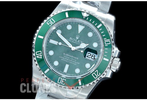 0 0 0 0 0 0 0 0 RLSS00152 VSF 904L Steel Hulk Submariner 116610LV SS/SS Green VS3135