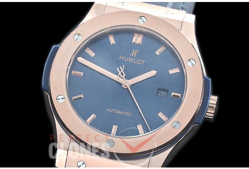 HBFS-45-0024 ANF/OXF Classic Fusion 45mm Automatic RG/LE Blue Asian Clone 2892