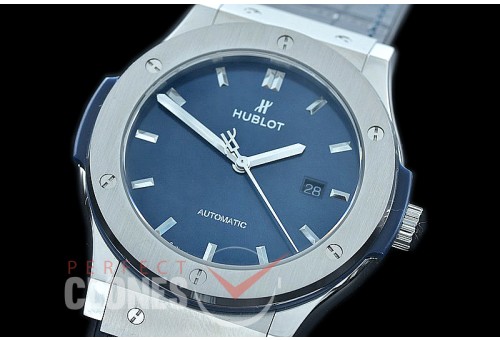 HBFS-45-0004 ANF/OXF Classic Fusion 45mm Automatic SS/LE Blue Asian Clone 2892
