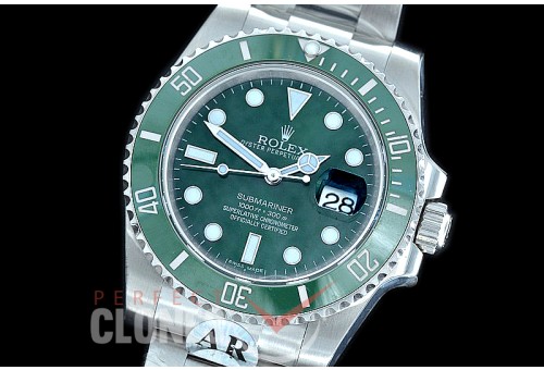 RLSS00952 JF/ARF V4 Hulk Submariner 116610LV SS/SS Green A-2824 904L Steel