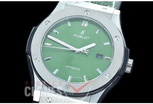 HBFS-45-0005 ANF/OXF Classic Fusion 45mm Automatic SS/LE Green Asian Clone 2892