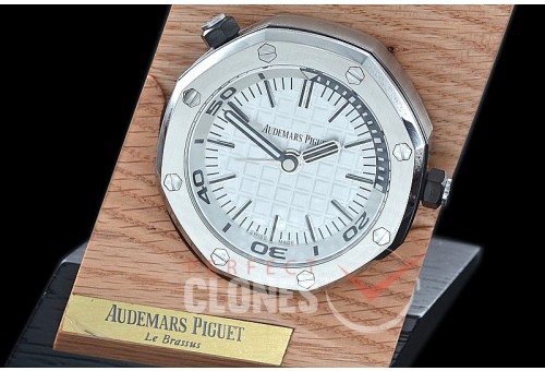 APC-011 V9F Royal Oak Offshore Diver Table Clock - Steel White