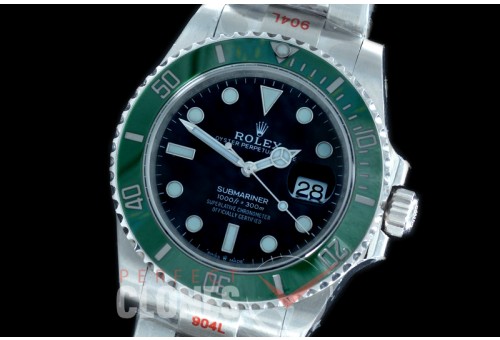  RLS-41-1002 Green-F 904L Steel 2020 41mm Submariner 126610LV SS/SS Black A-2824