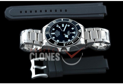 0 0 0 TU00119A XF/VSF M25600TB Pelagos TI/TI Black V6 A-2824 - Free Rubber Strap !!