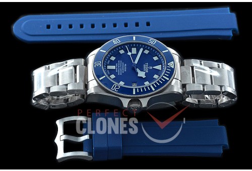 0 0 0 TU00120A XF/VSF M25600TB Pelagos TI/TI Blue V6 A-2824 - Free Rubber Strap !!