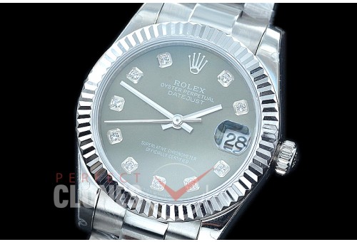 R31DJS-416 Datejust Midsize 278284 SS/SS Fluted/Oyster Green Diam Asian Clone 2824