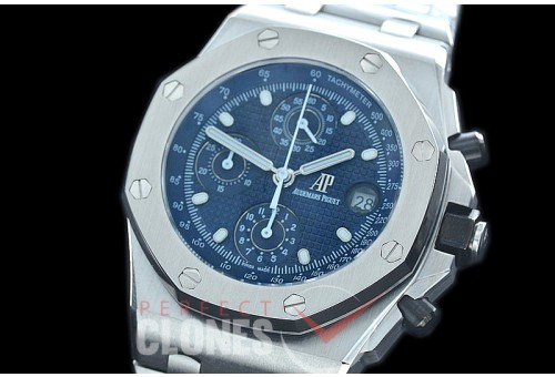 AP26470-512S BBVF Royal Oak Offshore SS/SS Blue A-7750 Mod to Calibre 3126/Secs@12 