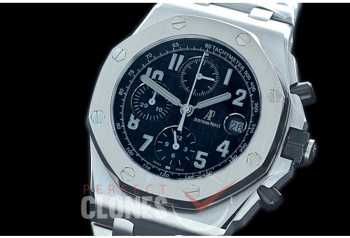 AP26470-502S BBVF Royal Oak Offshore SS/SS Black A-7750 Mod to Calibre 3126/Secs@12.00