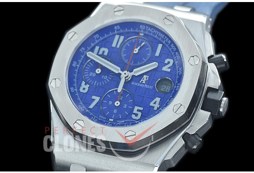 AP26470-504 BBVF Royal Oak Offshore SS/RU Black A-7750 Mod to Calibre 3126/Secs@12