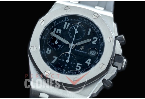 AP26470-502 BBVF Royal Oak Offshore SS/RU Black A-7750 Mod to Calibre 3126/Secs@12