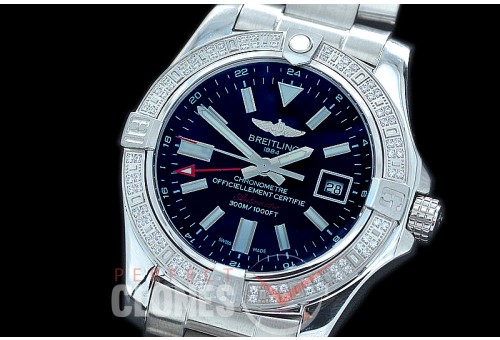 0 0 0 BLSA2-0072SD ANF/OXF Avenger II GMT SS/Diam/SS Black Sticks Asian 2836