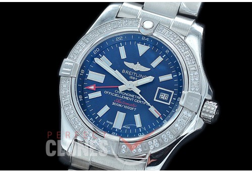 0 0 0 BLSA2-0073SD ANF/OXF Avenger II GMT SS/Diam/SS Blue Sticks Asian 2836