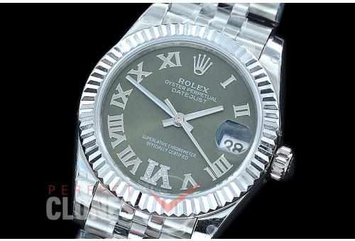 R31DJS-430J Datejust Midsize 278284 SS/SS Fluted/Jubilee Olive Green Roman/Diam Asian Clone 2824