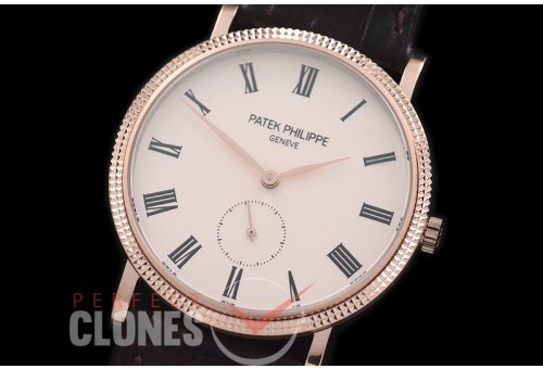 PP-5119-108 Calatrava 5119 RG/LE Rose Gold Asian Customs H/W Mod Calibre 215 