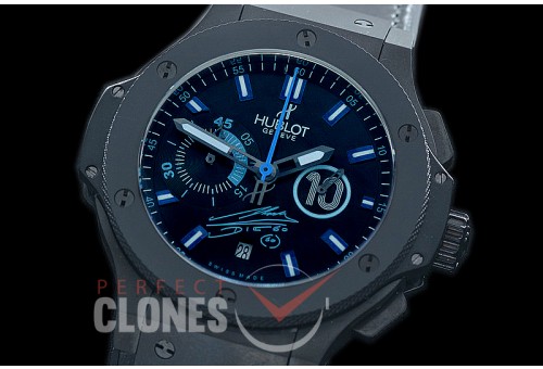 0 0 0 0 HB00993 LX-F Big Bang Maradona 10 Special Edition PVD/CER/RU Black A-7750 Secs at 3 