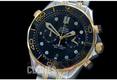 OMSEC-1016 Seamaster 300m Professional Chronograph SS/YG/SS Black OS20 Quartz