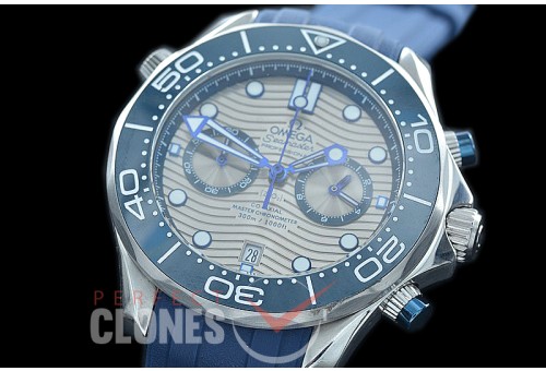 OMSEC-1013R Seamaster 300m Professional Chronograph SS/RU Grey OS20 Quartz
