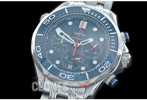 OMSEC-1002 Seamaster 300m Professional Chronograph SS/SS Blue OS20 Quartz