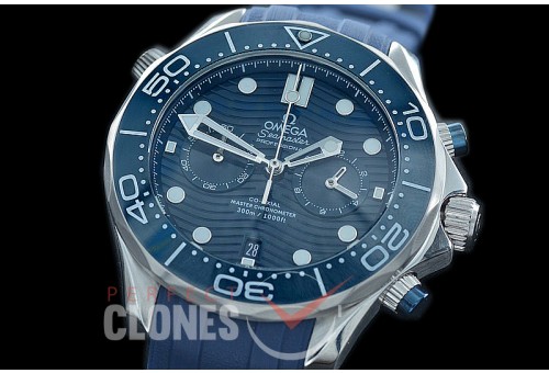 OMSEC-1012R Seamaster 300m Professional Chronograph SS/RU Blue OS20 Quartz
