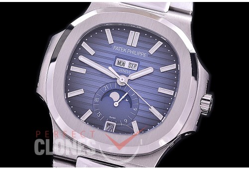 PP-5726-103 GRF V3 Nautilus 5726 Annual Calender SS/SS Blue Miyota 9100 Mod to Calibre 324