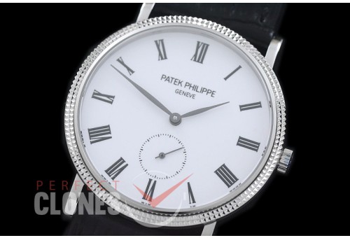 PP-5119-101 Calatrava 5119 SS/LE White Asian Customs H/W Mod Calibre 215 
