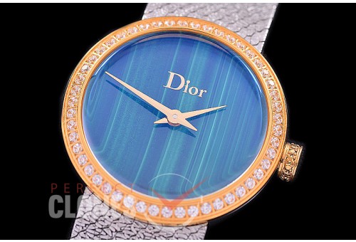 CD-LDDDS-112 La D De Dior Santine SS/YG MOP Blue/Green Swiss Quartz 