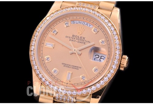 R36DDF-115D2 BP 128348RBR 2019 DayDate YG/YG Fluted/President Gold Diamonds A-2836