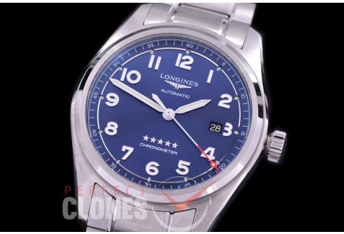 0 0 0 LG-SPW-103 CF Spirit Pilot's Watch Automatic SS/SS Blue Numerals Asian Clone 2892