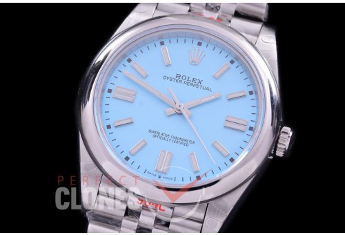 RLOY-41-037S GMF 904 Steel Osyter Perpetual 41mm 124300 SS/SS Ice Blue Sticks VR 3230