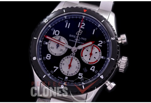BL-AV8-102S Aviator 8 B01 Chronograph 43 Mosquito SS/SS Black A-7750 