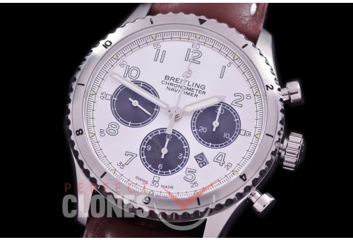 BL-AV8-106 Aviator 8 B01 Chronograph 43 Mosquito SS/LE White A-7750 