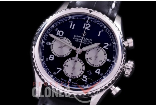 BL-AV8-107 Aviator 8 B01 Chronograph 43 Mosquito SS/LE Black A-7750 